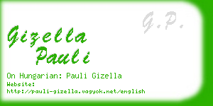 gizella pauli business card